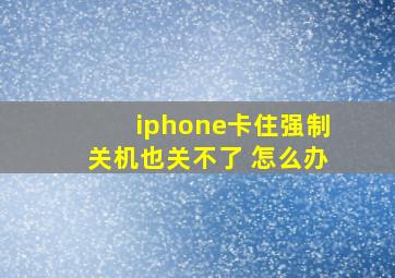 iphone卡住强制关机也关不了 怎么办